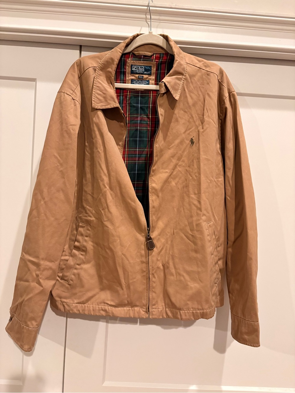 Ralph Lauren Men's Light Tan Zip-Front Shirt Jacket